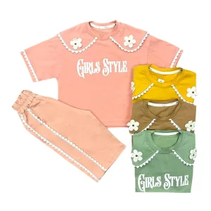 ست تیشرت و شلوارک دخترانه girls style