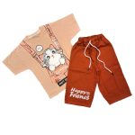 ست دوتیکه تیشرت شلوارک گربه ای |کد 08600197(ارسال رایگان) - تصویر 2