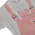 ست دوتیکه تیشرت و بیلر دخترانه خرگوشی |کد ۶۶۸۲(ارسال رایگان ) - Image 3